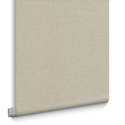 Linen Wallpaper - Beige - Graham & Brown - 105854 - Premier Wallcovering