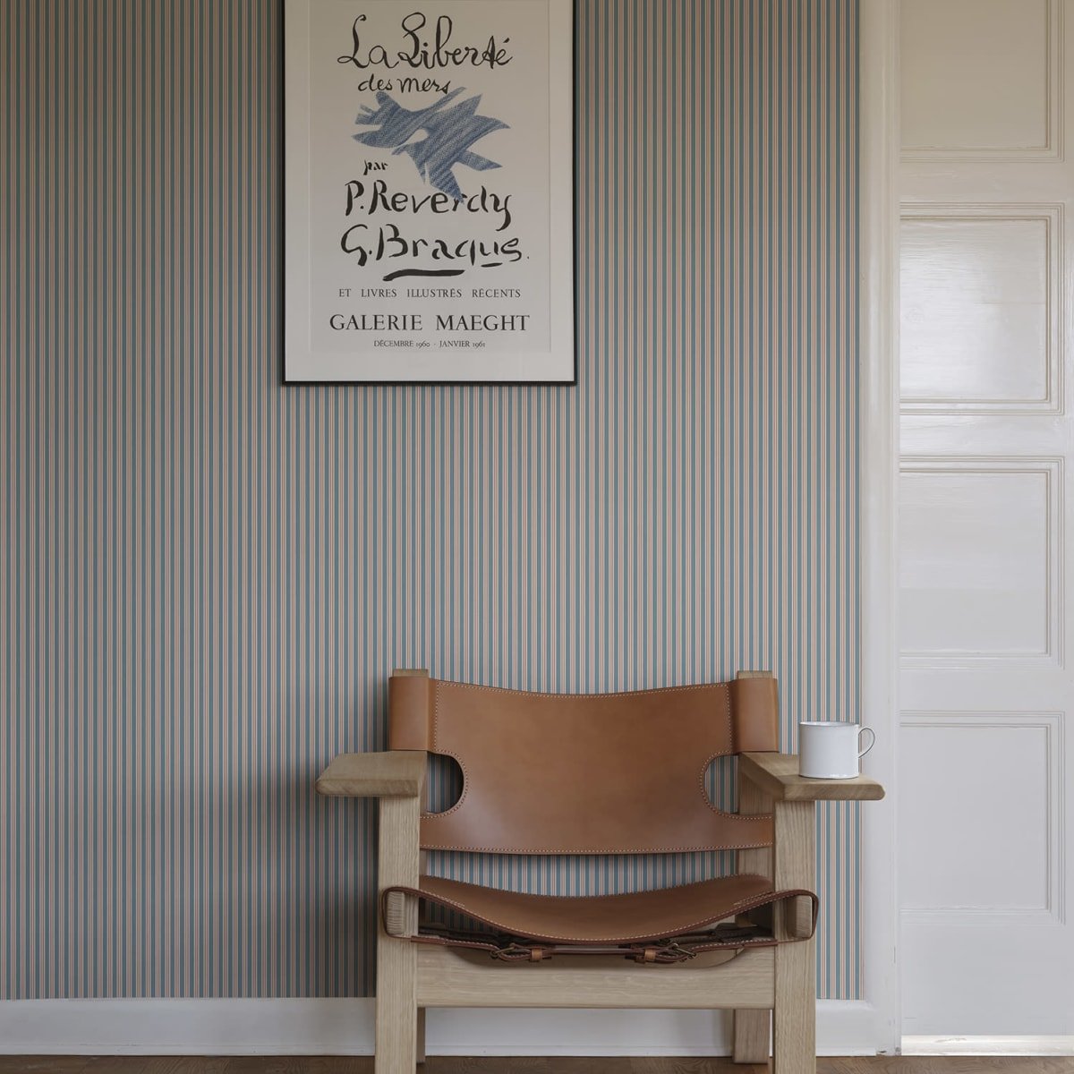 Linn Wallpaper - Sky Blue - Sandberg - S10397 - Premier Wallcovering