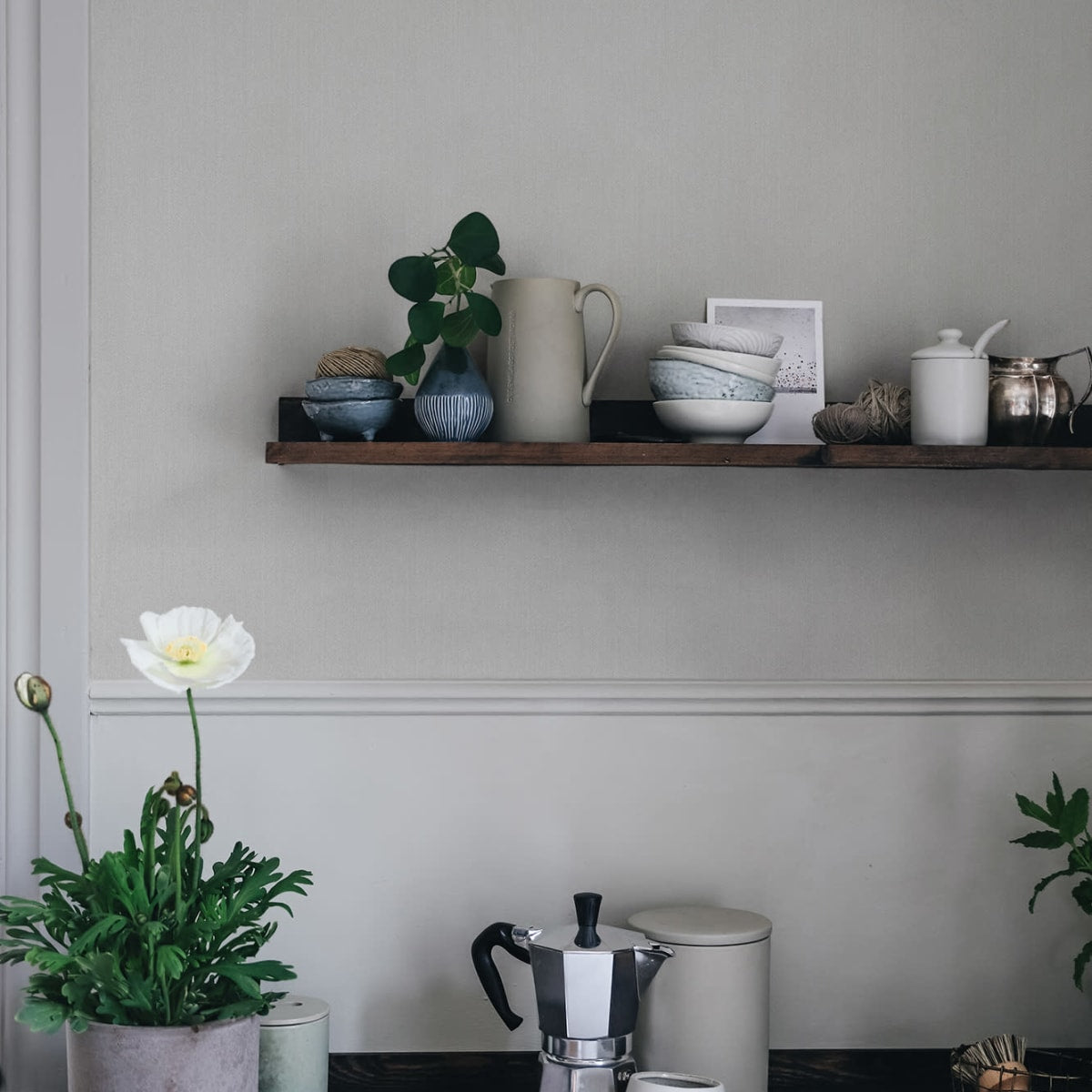 Linne Wallpaper - Gray - Sandberg - S10284 - Premier Wallcovering