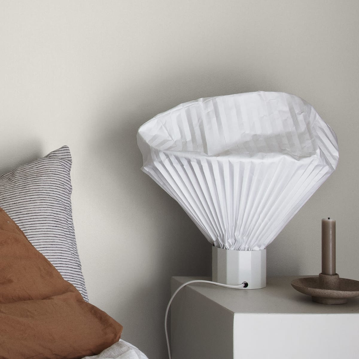 Linne Wallpaper - White - Sandberg - S10281 - Premier Wallcovering