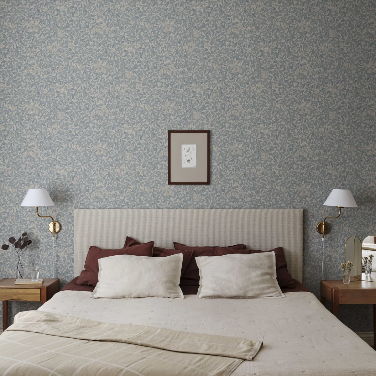 Linnea Wallpaper - Misty Blue - Sandberg - 838-36 - Premier Wallcovering