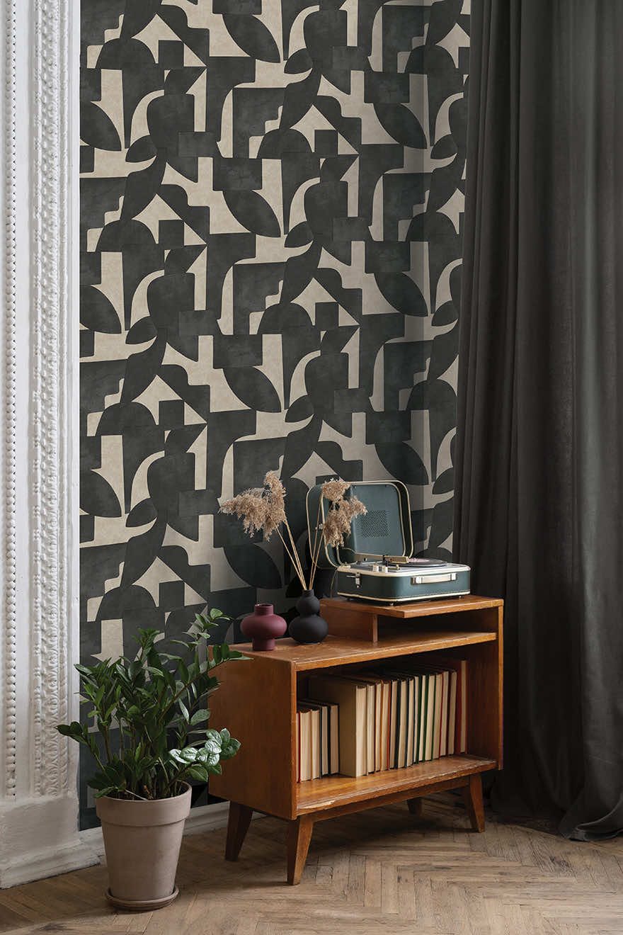 Linnet Wallpaper - Cream / Charcoal - Holden Décor - 91711 - Premier Wallcovering
