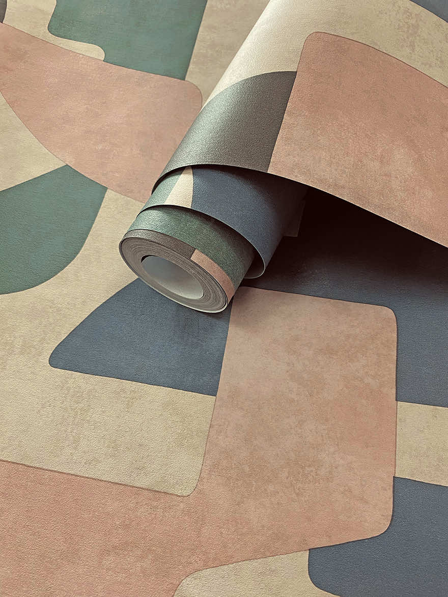 Linnet Wallpaper - Taupe / Aqua - Holden Décor - 91713 - Premier Wallcovering