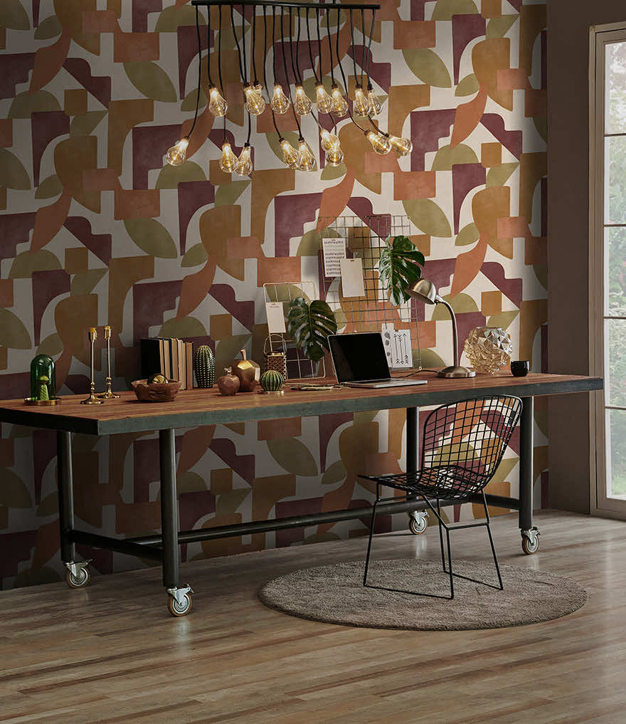 Linnet Wallpaper - Burgundy / Burnt Orange - Holden Décor - 91714 - Premier Wallcovering