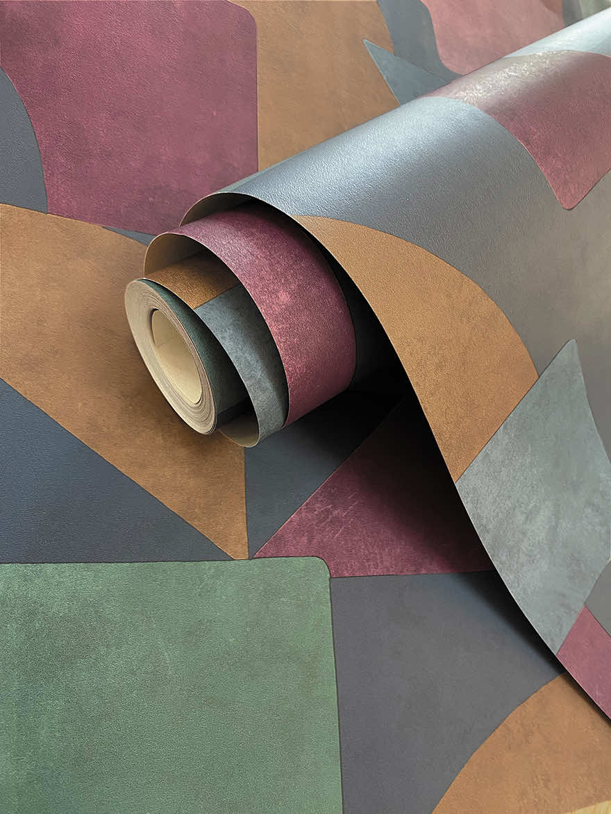 Linnet Wallpaper - Navy / Berry - Holden Décor - 91712 - Premier Wallcovering