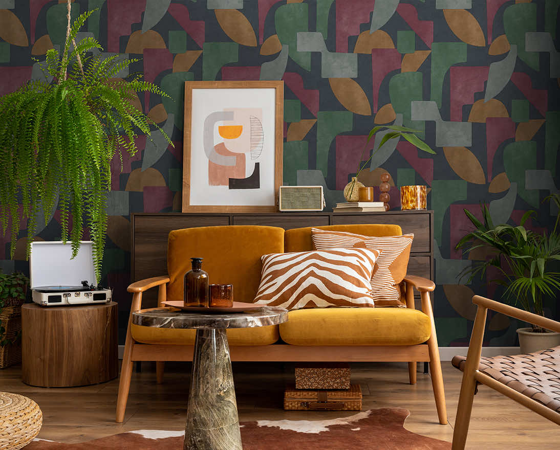Linnet Wallpaper - Navy / Berry - Holden Décor - 91712 - Premier Wallcovering