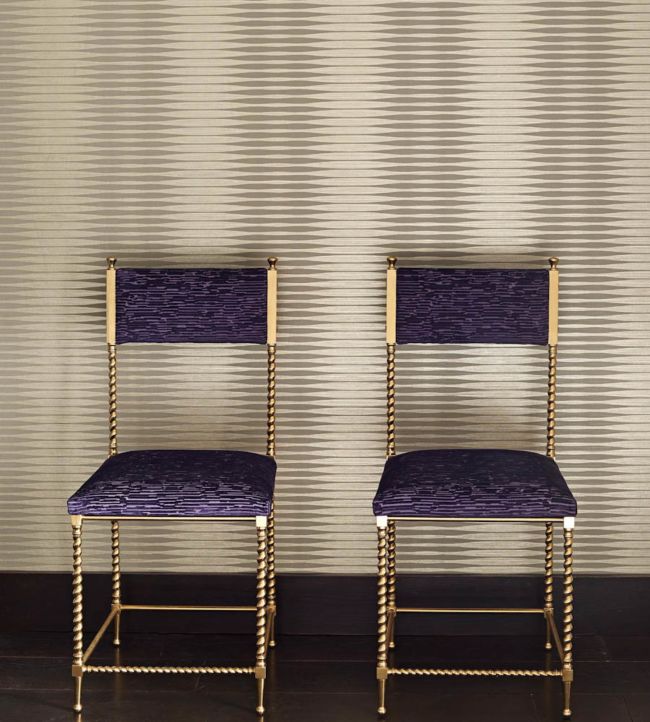 Lintel Wallpaper - Matt Silver - Osborne & Little - W6585-03 - Premier Wallcovering