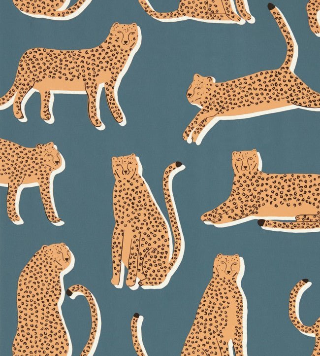 Lionel Wallpaper - Denim - NESW112206 - Scion - Premier Wallcovering