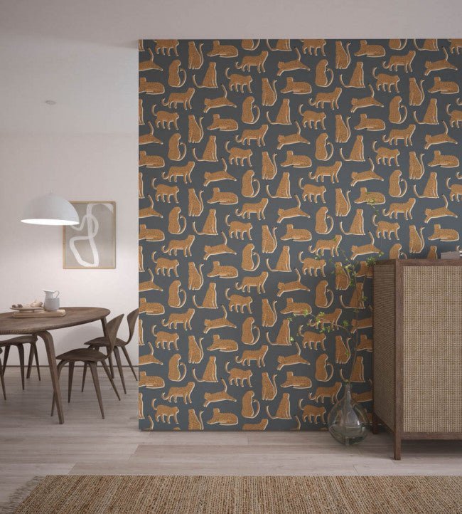 Lionel Wallpaper - Denim - NESW112206 - Scion - Premier Wallcovering