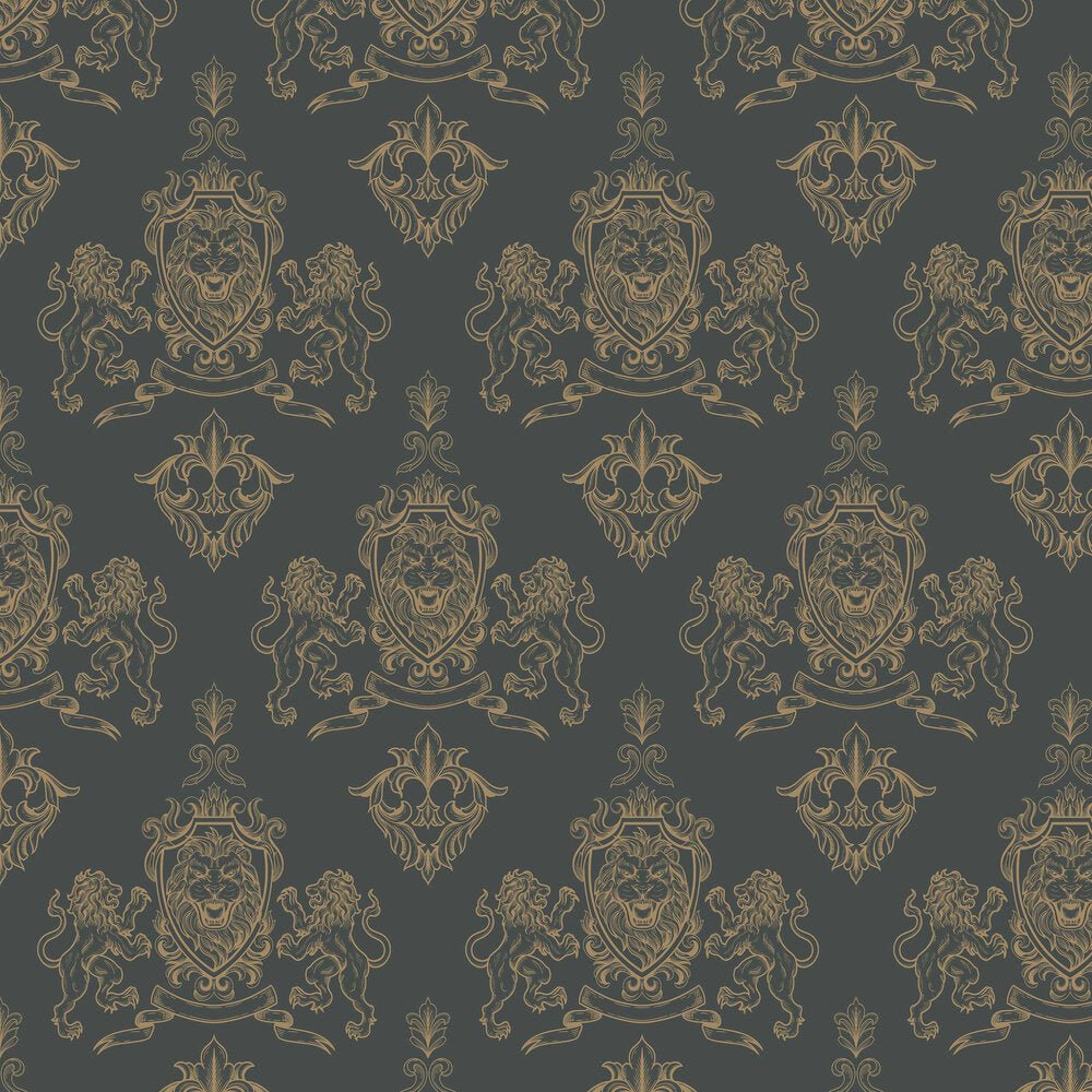Lionheart Wallpaper - Green - The Graduate Collection - ST001LIONGREEN - Premier Wallcovering