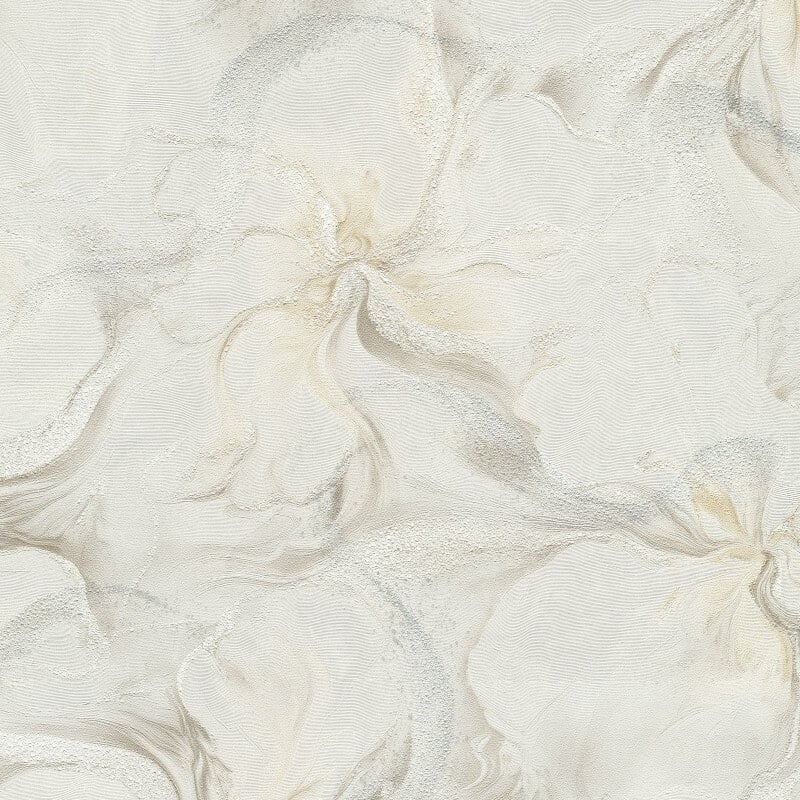 Liquid Aura Floral Metallic Wallpaper - Light Taupe - Erismann - 10514 - 38 - Premier Wallcovering