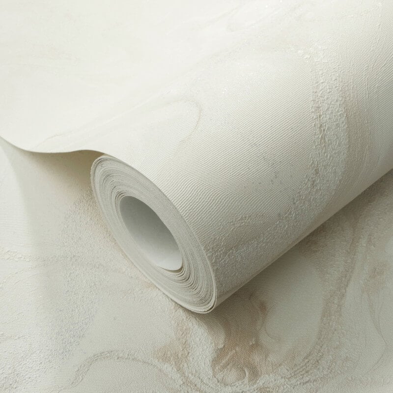 Liquid Aura Floral Metallic Wallpaper - Cream - Erismann - 10514 - 14 - Premier Wallcovering