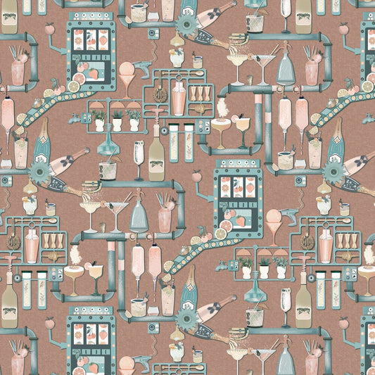 Liquid Lab Wallpaper - Mocha - Brand McKenzie - BMGI006/05A - Premier Wallcovering