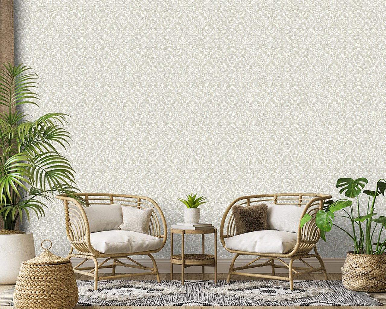 Lisboa Azulejo Wallpaper - Sand/ Beige - Hohenberger - 26861 - Premier Wallcovering