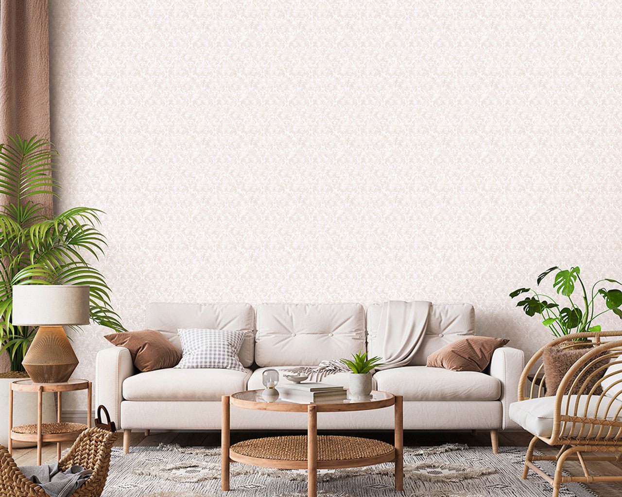 Lisboa Azulejo Wallpaper - Rose Lisboa - Hohenberger - 26863 - Premier Wallcovering