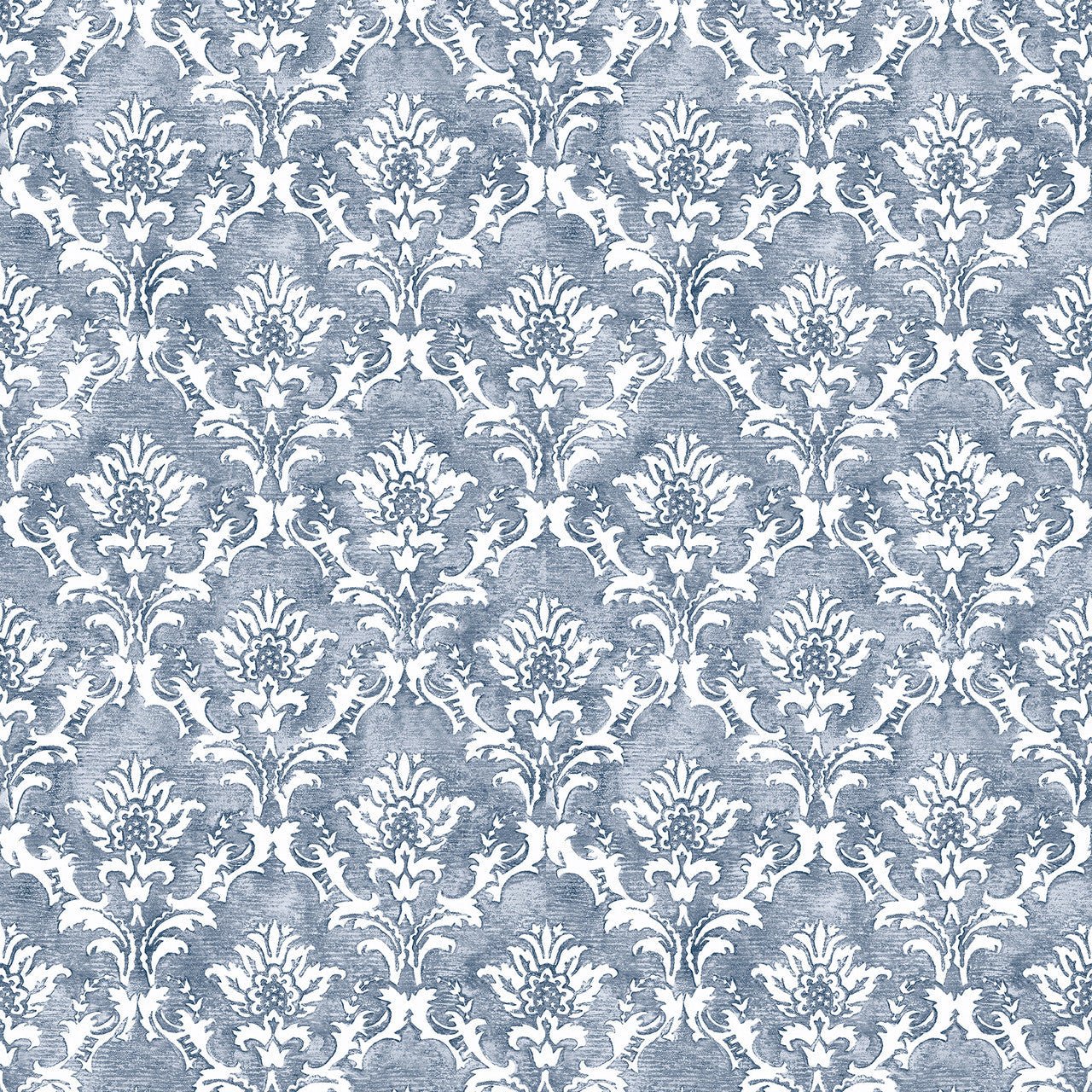 Lisboa Azulejo Wallpaper - Chalky Blue - Hohenberger - 26862 - Premier Wallcovering