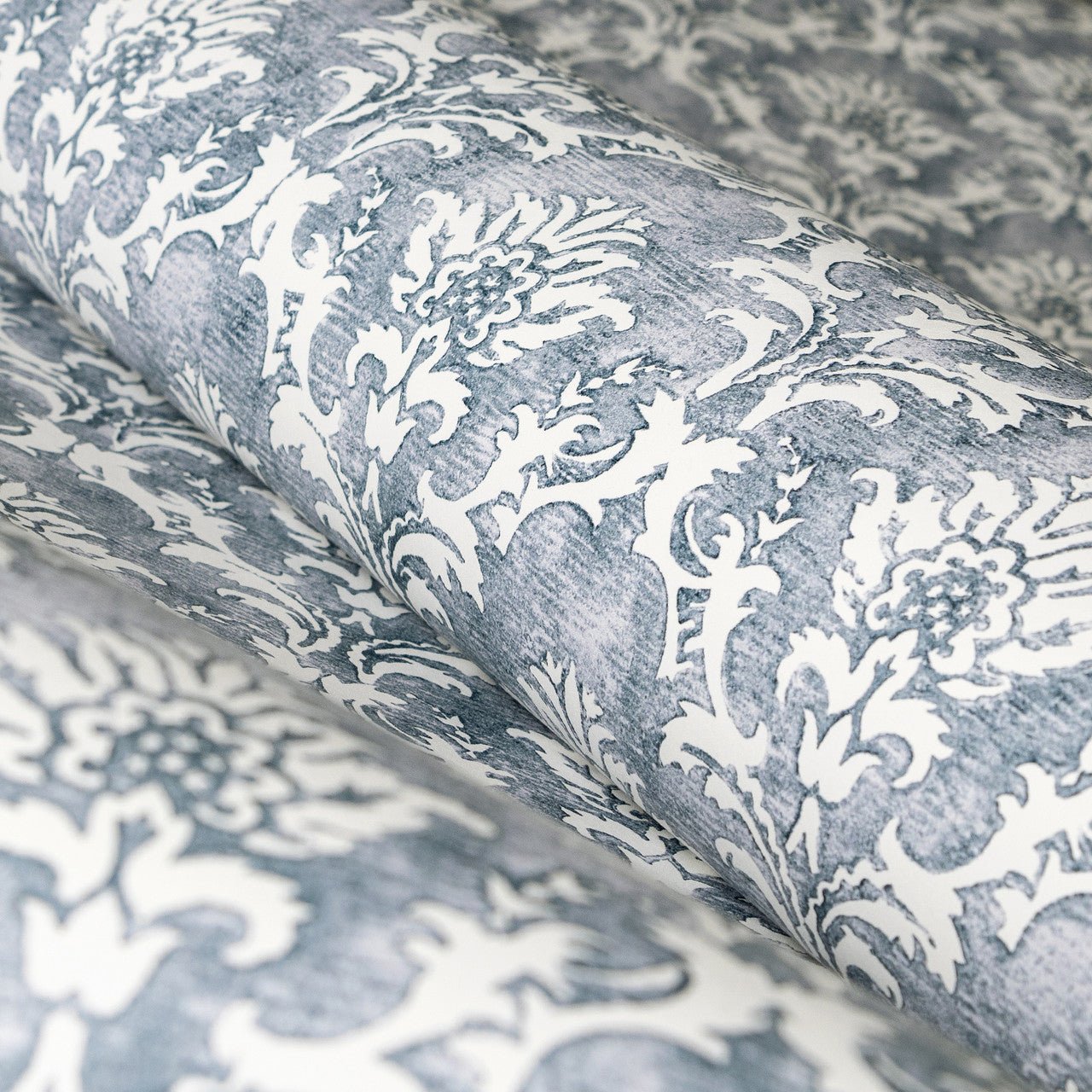 Lisboa Azulejo Wallpaper - Chalky Blue - Hohenberger - 26862 - Premier Wallcovering