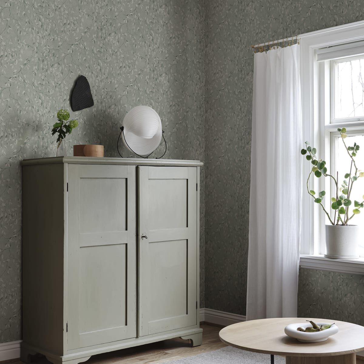 Lise Wallpaper - Forest Green - Sandberg - S10345 - Premier Wallcovering