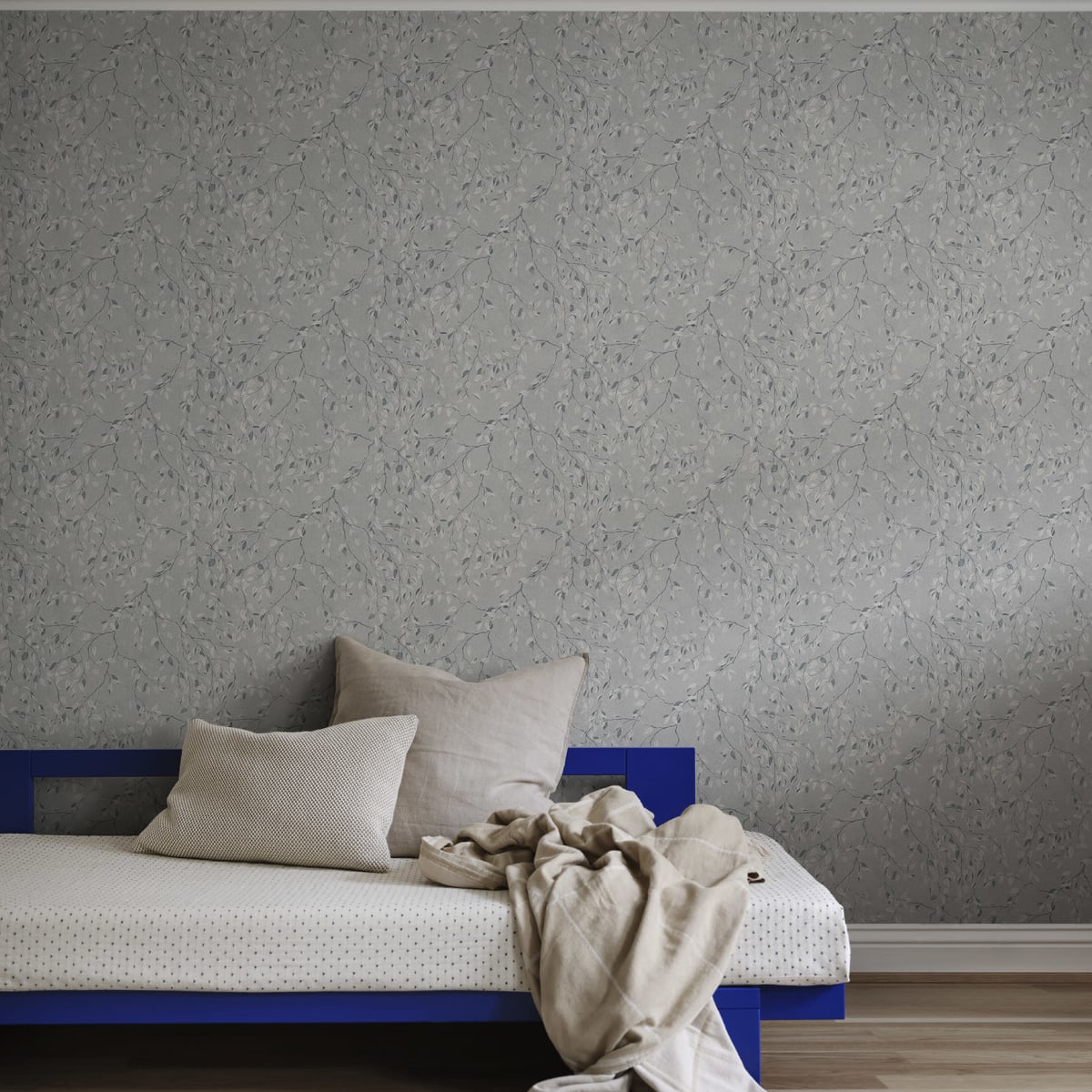 Lise Wallpaper - Misty Blue - Sandberg - S10344 - Premier Wallcovering