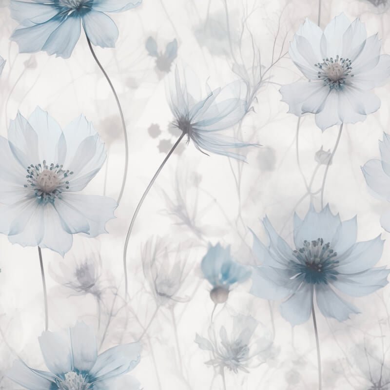 Lissa Flower Metallic Wallpaper - Blue - Muriva - 215502 - Premier Wallcovering