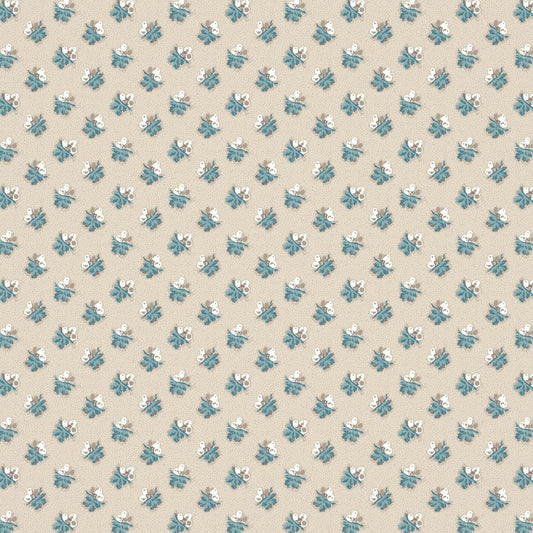 Little Toile Wallpaper - Blue - Warner House - Premier Wallcovering