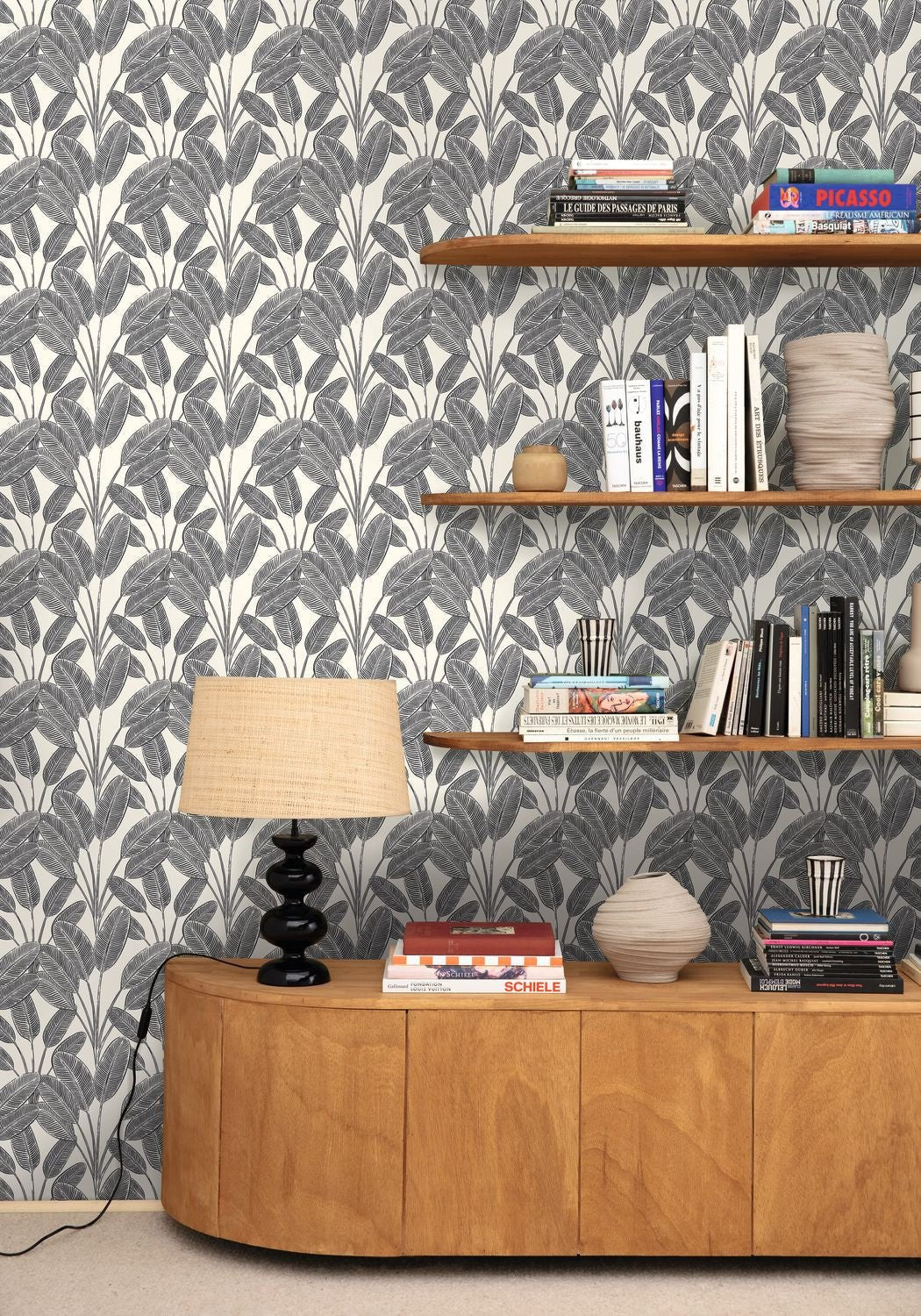 Little Banana Wallpaper - Blanc Noir - Caselio - 104320931 - Premier Wallcovering