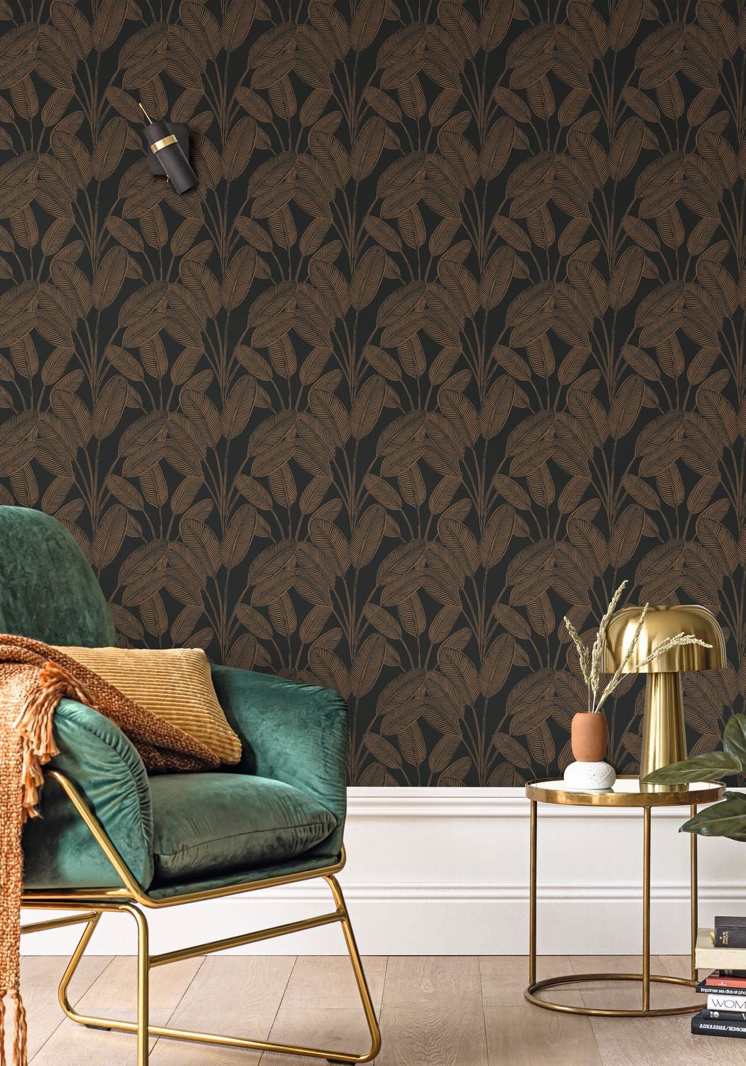 Little Banana Wallpaper - Noir Cuivre - Caselio - 104329451 - Premier Wallcovering