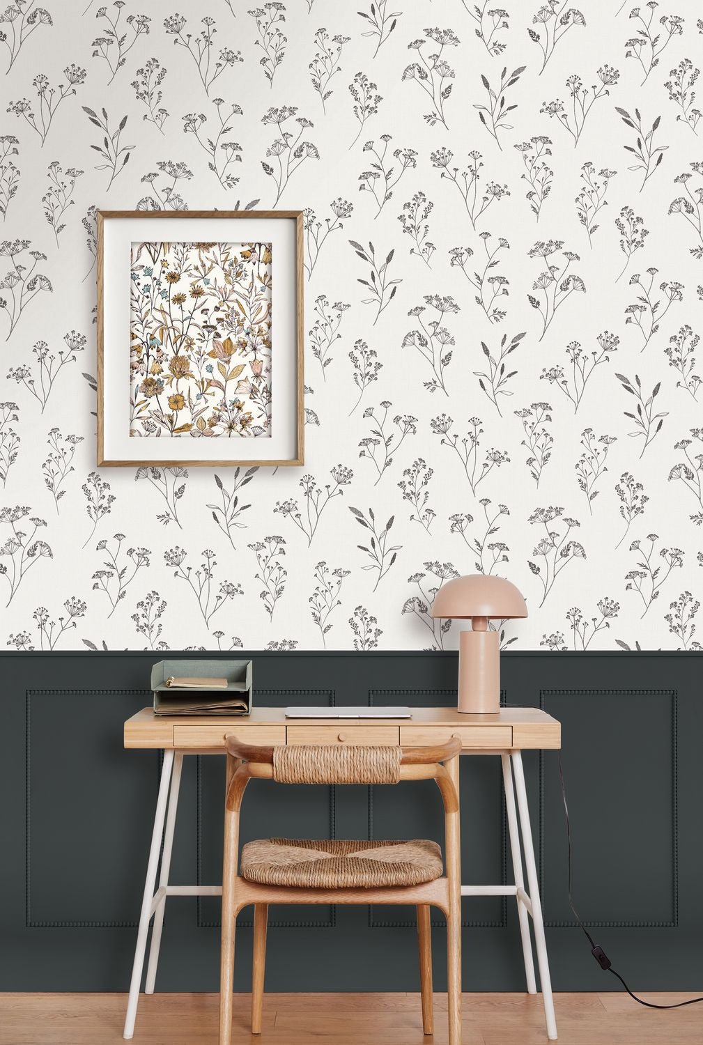 Little Graminea Wallpaper - Noir blanc - Caselio - 106680928 - Premier Wallcovering