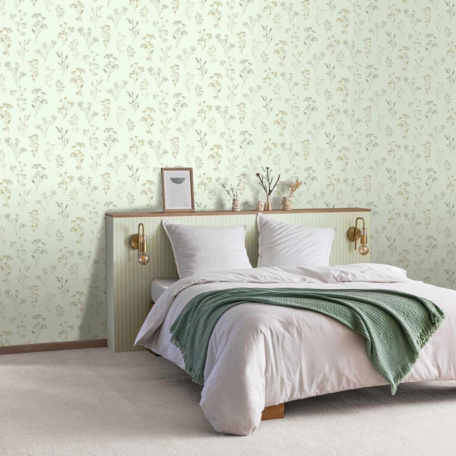 Little Graminea Wallpaper - Vert d'eau - Caselio - 106687158 - Premier Wallcovering