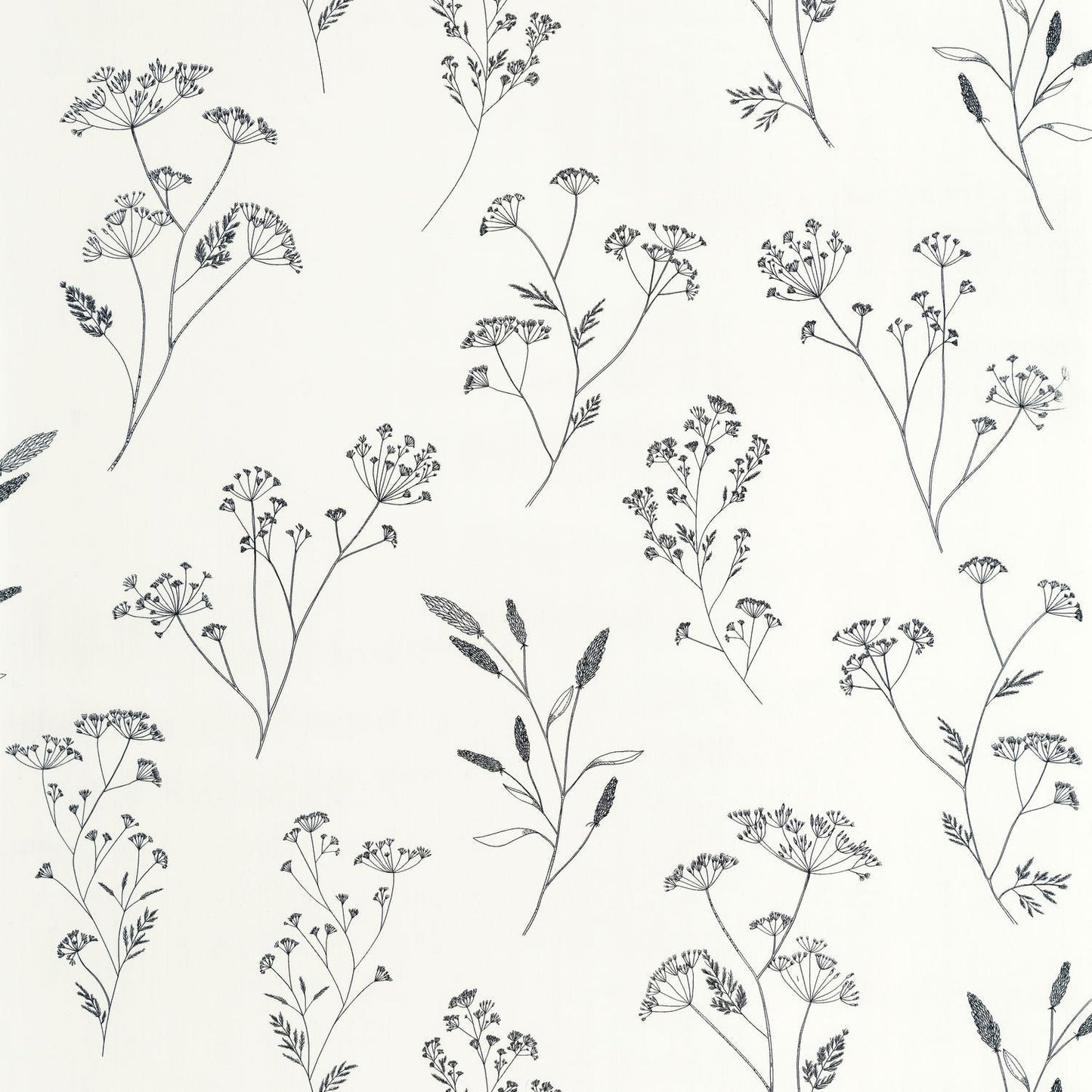 Little Graminea Wallpaper - Noir blanc - Caselio - 106680928 - Premier Wallcovering