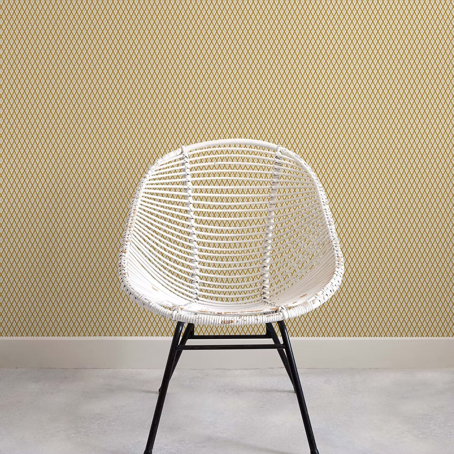 Little Lattice Wallpaper - Mustard - Ottoline - W/LLAT/101/4 - Premier Wallcovering