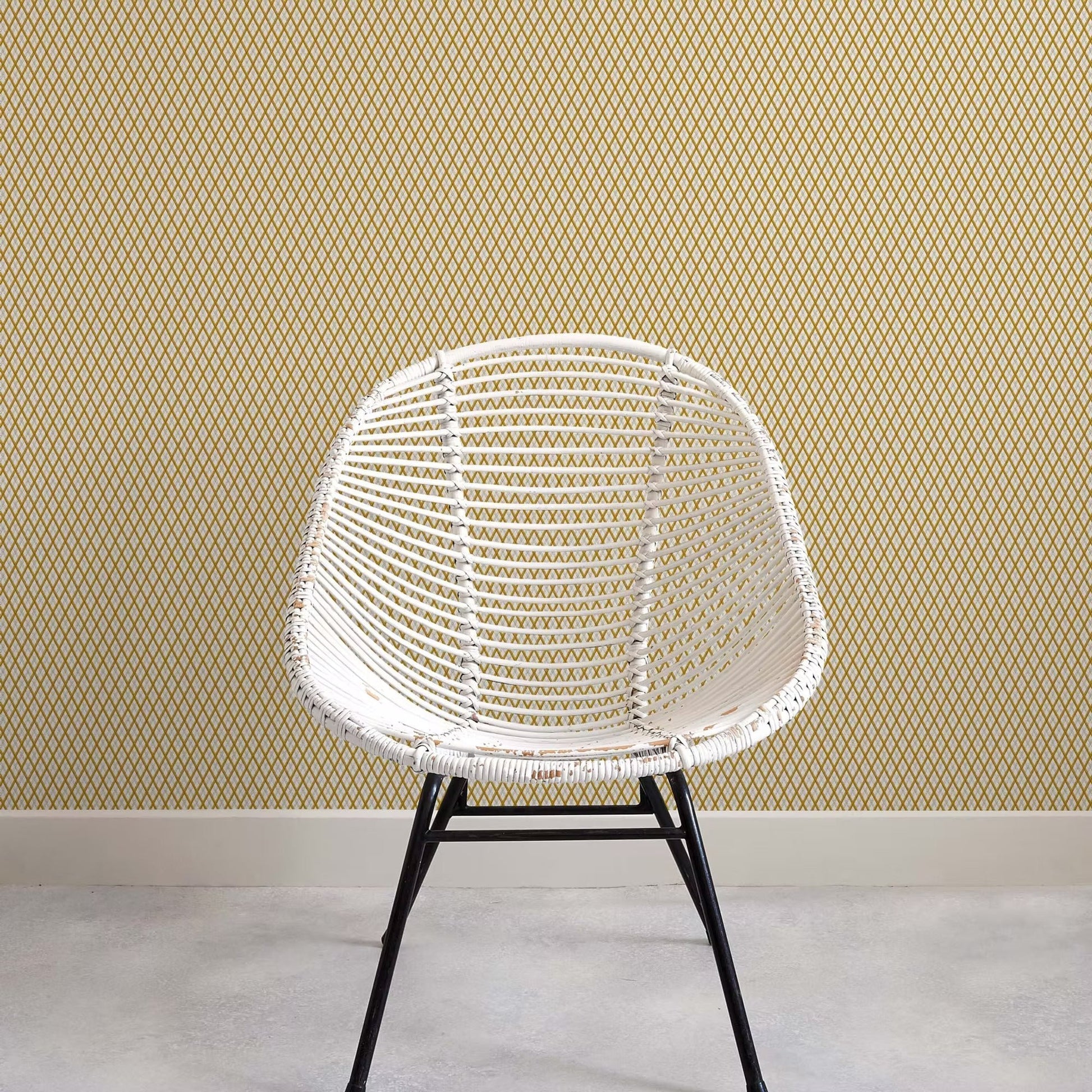 Little Lattice Wallpaper - Mustard - Ottoline - W/LLAT/101/4 - Premier Wallcovering