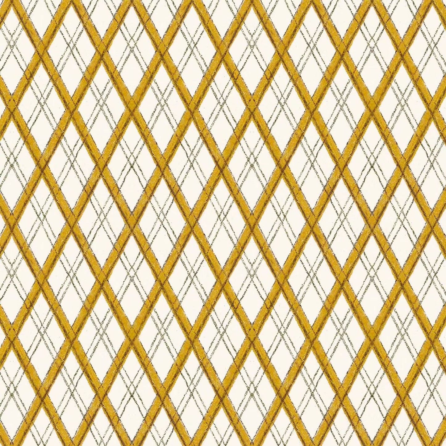 Little Lattice Wallpaper - Mustard - Ottoline - W/LLAT/101/4 - Premier Wallcovering