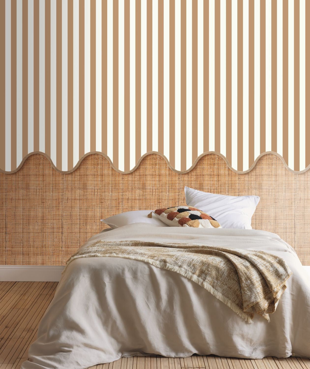 Little Lines Wallpaper - Camel - Caselio - 104032228 - Premier Wallcovering