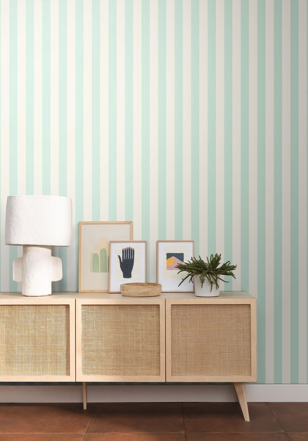 Little Lines Wallpaper - Vert Menthe - Caselio - 104037000 - Premier Wallcovering