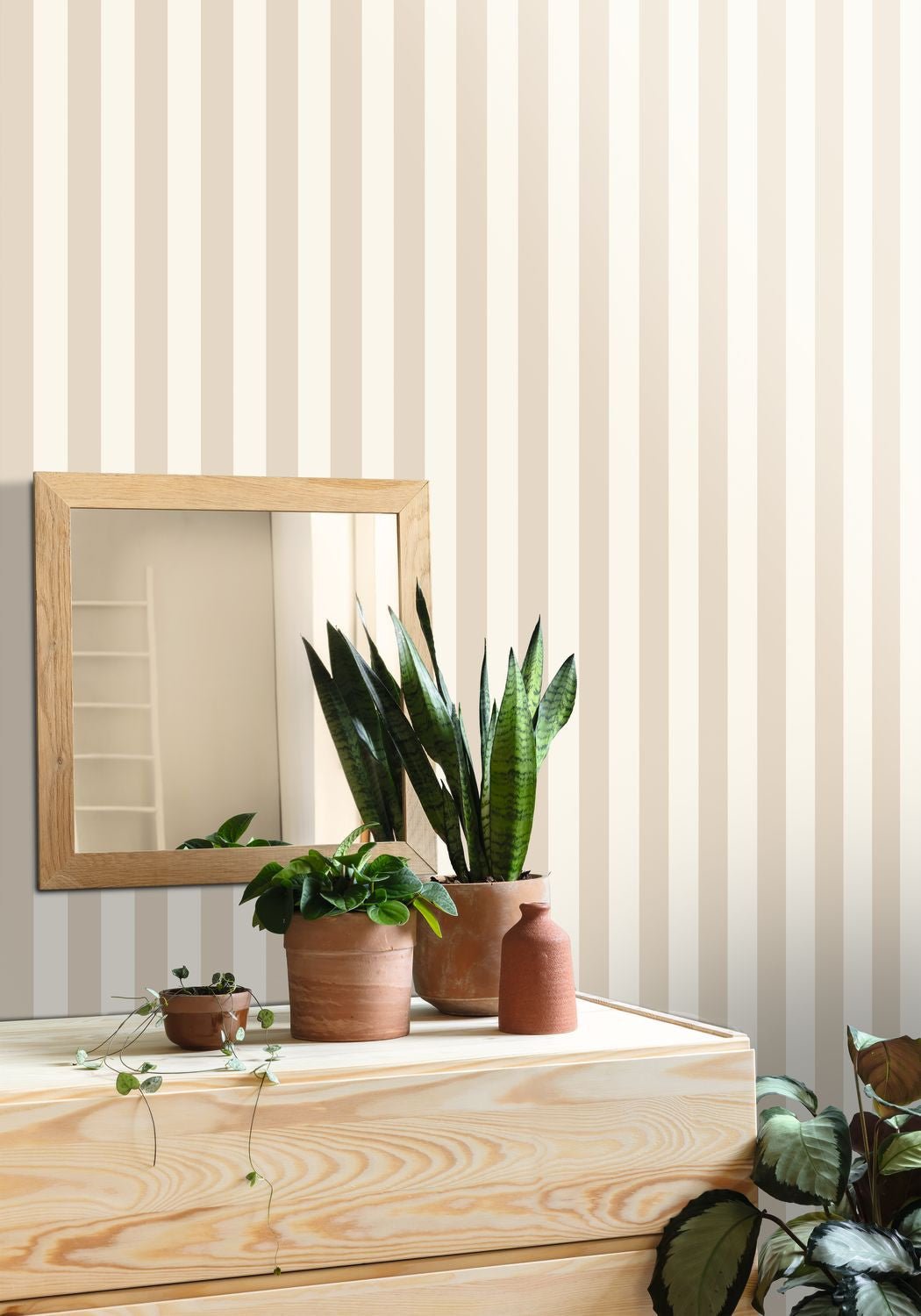 Little Lines Wallpaper - Taupe - Caselio - 104032000 - Premier Wallcovering