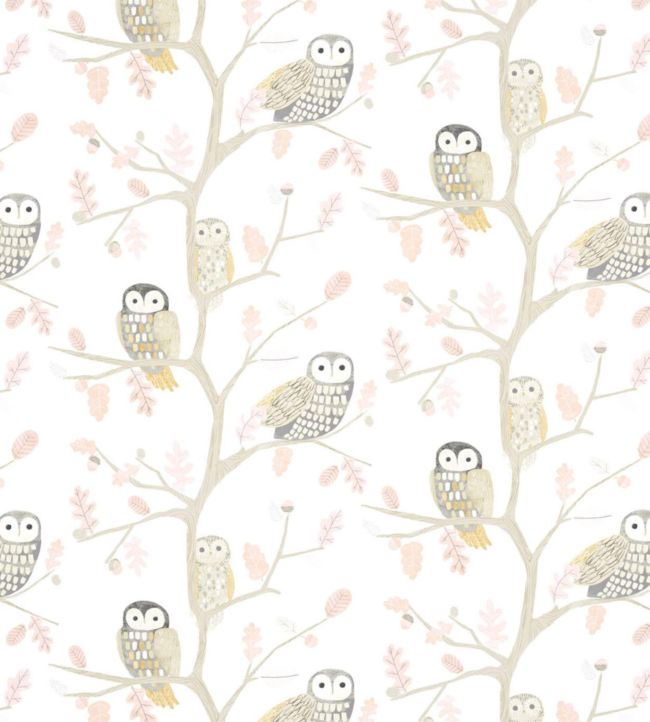 Little Owls Wallpaper - Powder - HLTF112628 - Harlequin - Premier Wallcovering