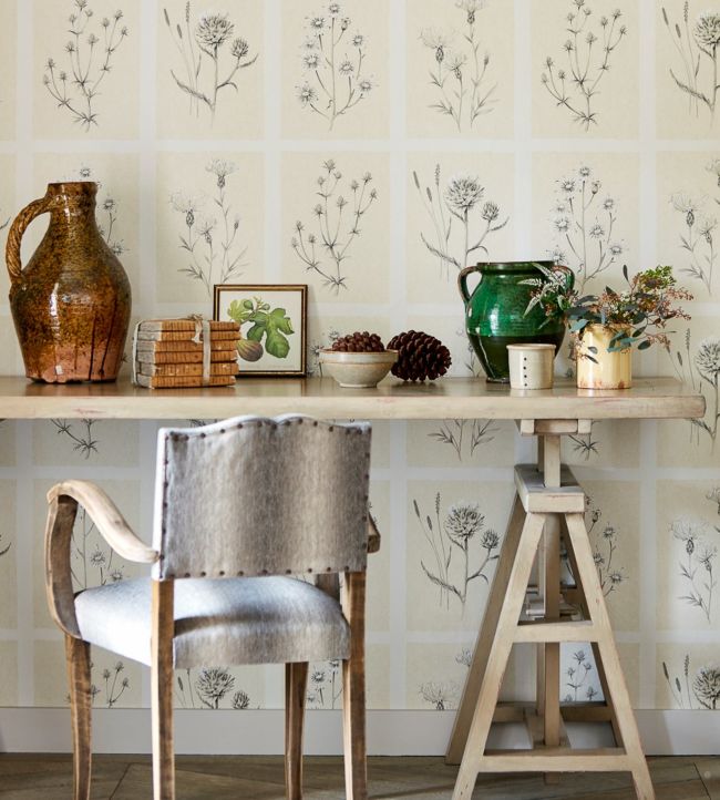 Little Thistles Wallpaper - Ecru - DEBB216511 - Sanderson - Premier Wallcovering
