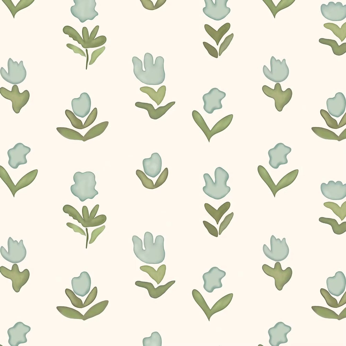 Little Wild Tulips Wallpaper - Misty Green - Ottoline - W/WTUL/101/3 - Premier Wallcovering