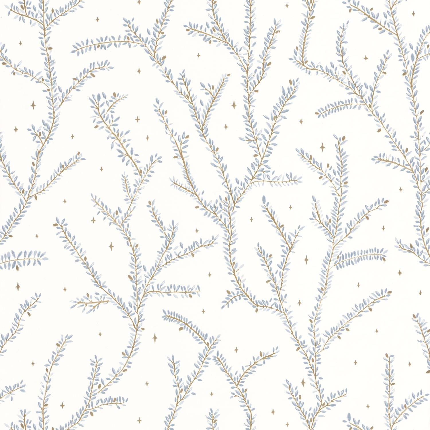 Little Woods Wallpaper - Bleu Jaune - Caselio - 102946030 - Premier Wallcovering