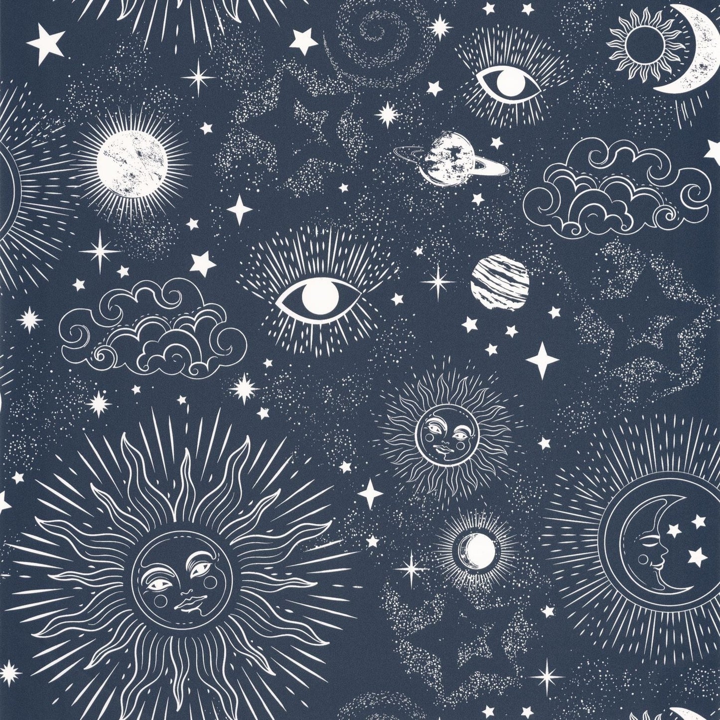 Live Your Dreams Wallpaper - Bleu Nuit - Caselio - 103246112 - Premier Wallcovering