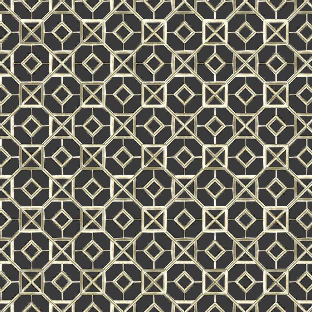 Livia Wallpaper - Black - A Street Prints - FD26409 - Premier Wallcovering