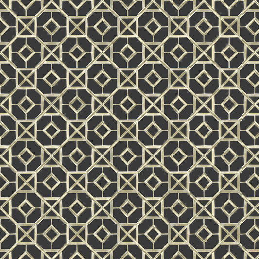 Livia Wallpaper - Black - A Street Prints - FD26409 - Premier Wallcovering