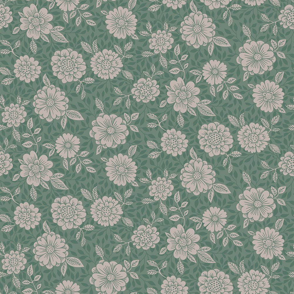 Lizette Wallpaper - Forest Green - Midbec - 15911 - Premier Wallcovering