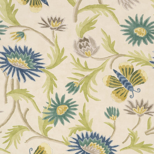 Lizette Wallpaper - Navy & Cream - Thibaut - T36100 - Premier Wallcovering