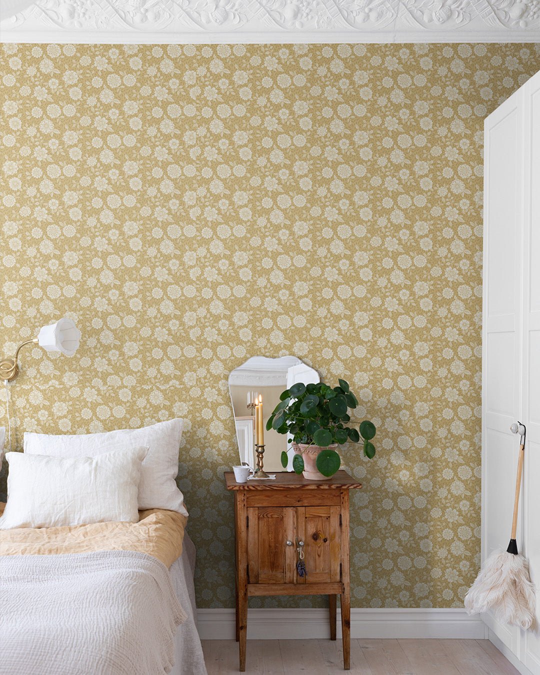 Lizette Wallpaper - Yellow - Midbec - 15910 - Premier Wallcovering