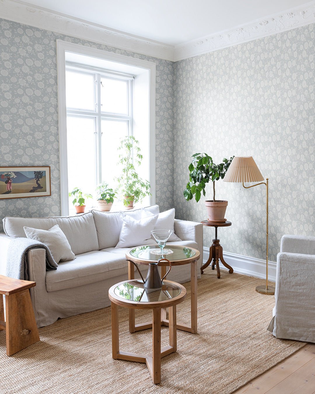 Lizette Wallpaper - Light Blue - Midbec - 15912 - Premier Wallcovering