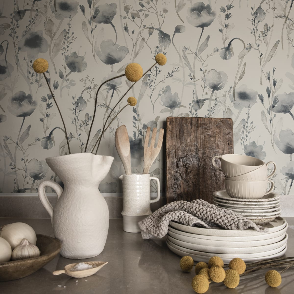Lo Wallpaper - Indigo Blue - Sandberg - S10101 - Premier Wallcovering