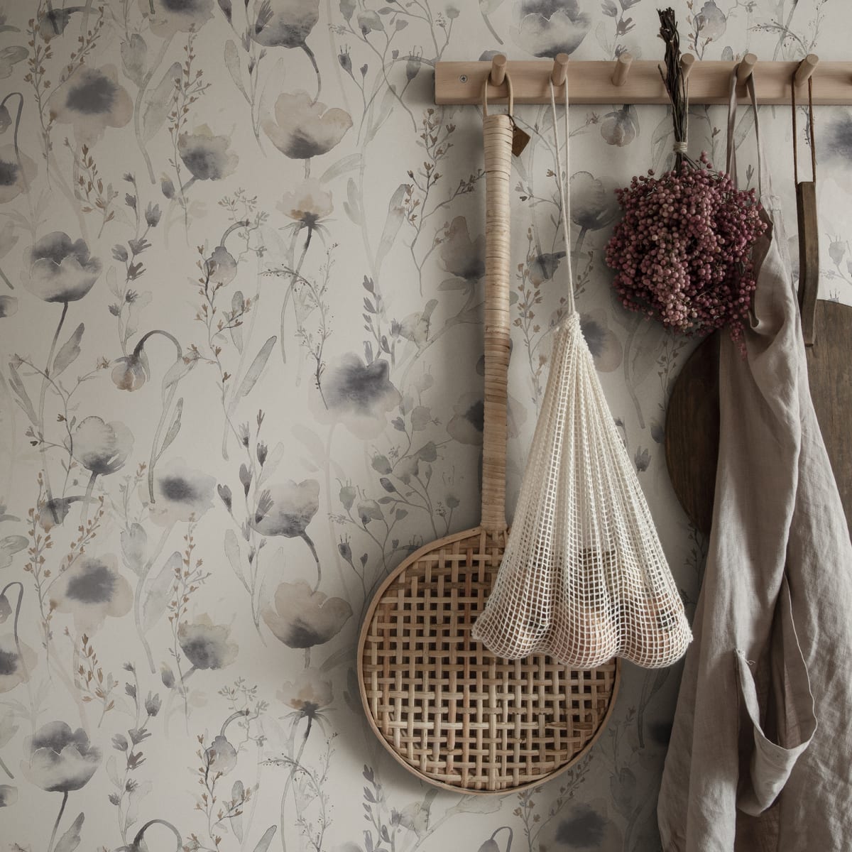 Lo Wallpaper - Sage Green - Sandberg - S10102 - Premier Wallcovering