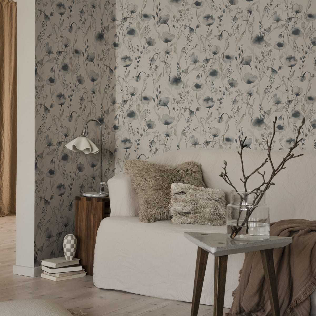 Lo Wallpaper - Indigo Blue - Sandberg - S10101 - Premier Wallcovering